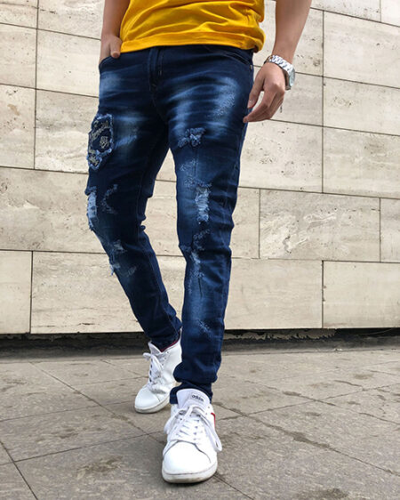 Jean Skinny Con Bordado para Hombre