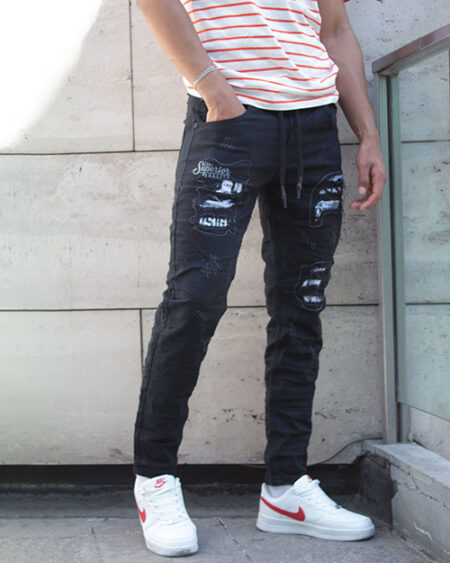 Jean Jogger Negro con Destroyer