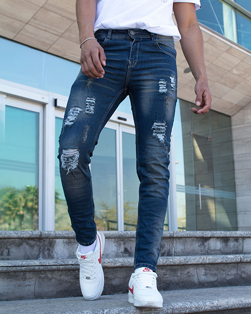 Jean Skinny Destroyer para Hombre | Denim Lating Jeans CL