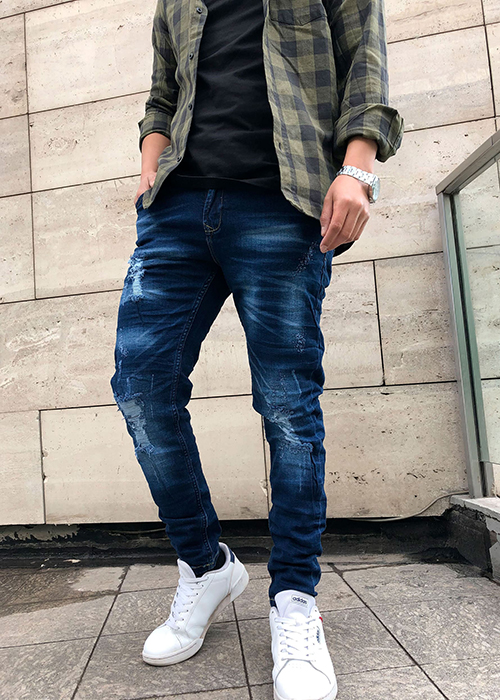 Jean Skinny Destroyer para Hombre | Denim Lating Jeans CL