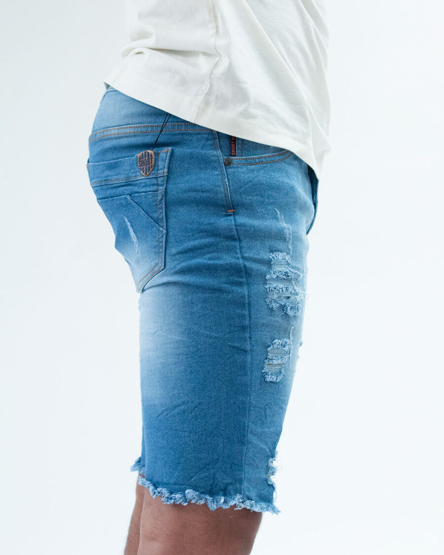 Bermuda Denim Elasticidad Celeste - Imagen 5