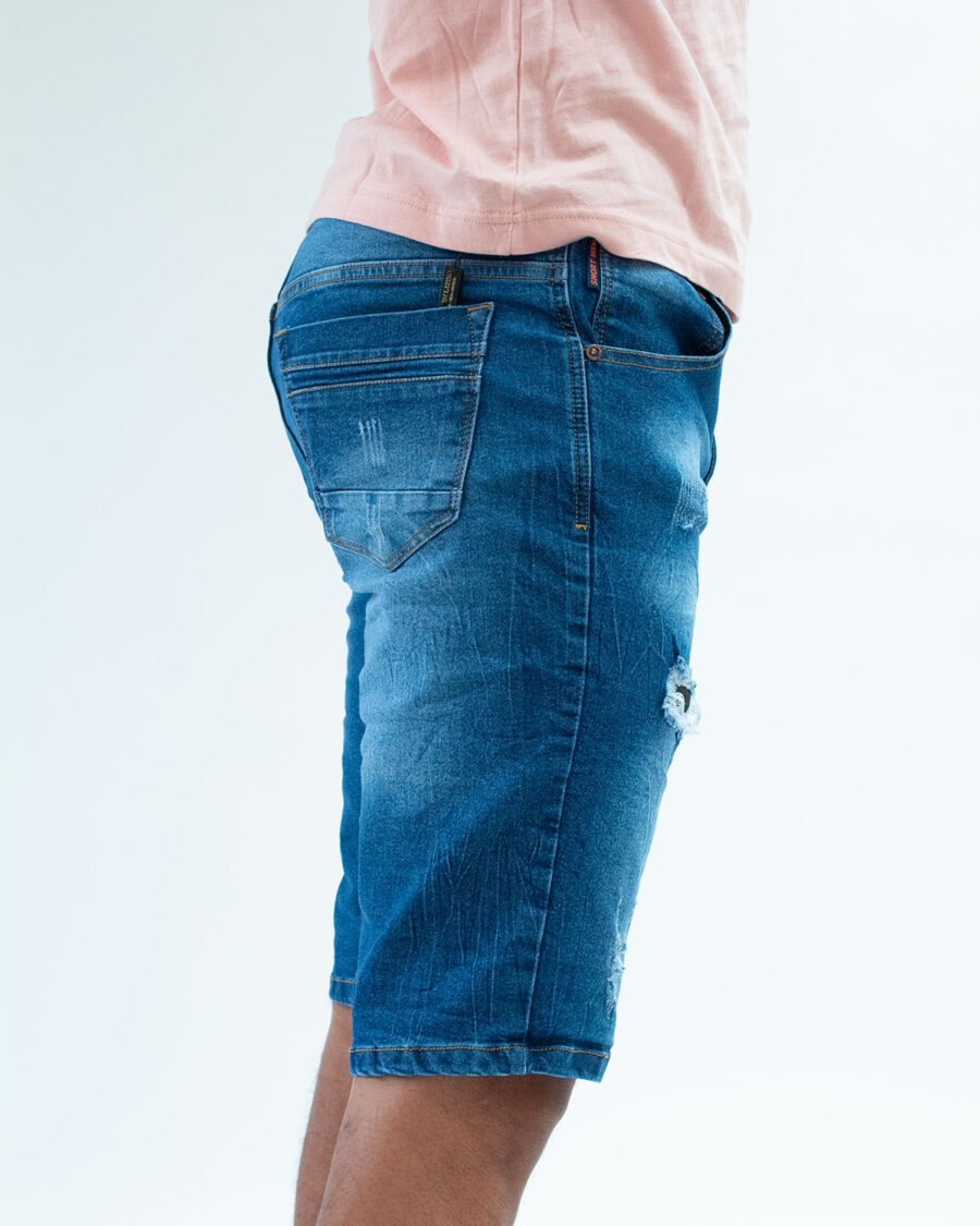 Bermuda Denim Elástica Azul - Imagen 4