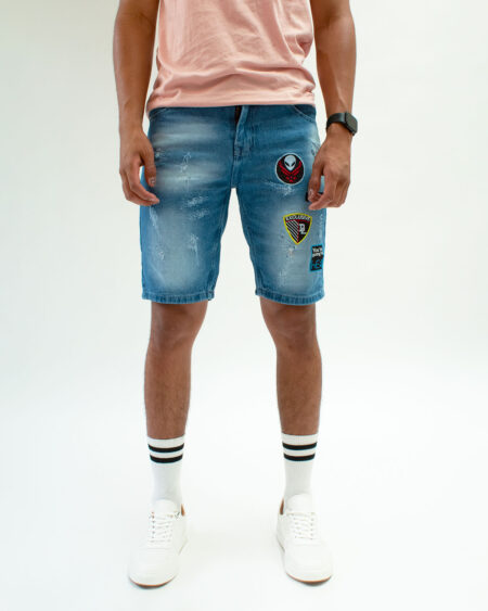 Short Denim Parches y Destroyer