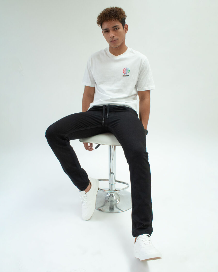 Jean Jogger Negro Elasticado - Imagen 5