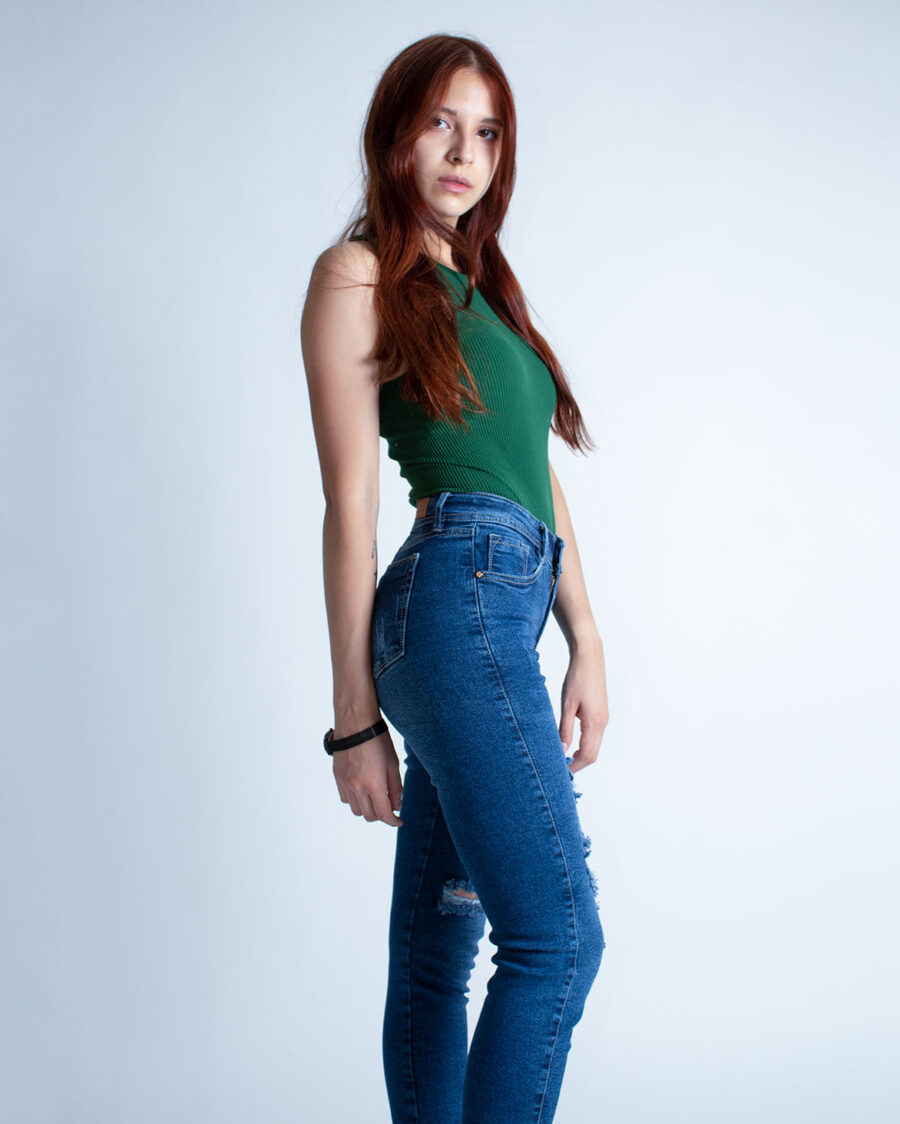 Jean Mujer Tiro Alto- Corte Recto - Imagen 5