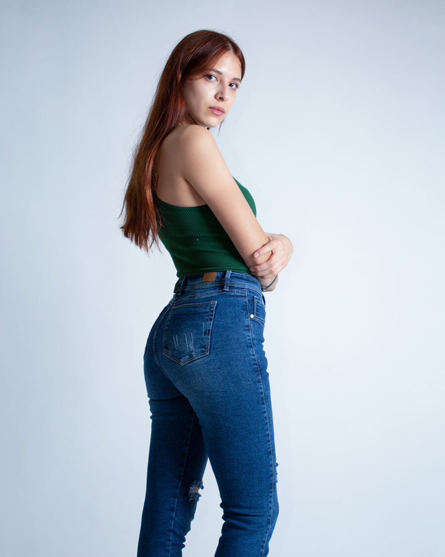 Jean Mujer Tiro Alto- Corte Recto - Imagen 3