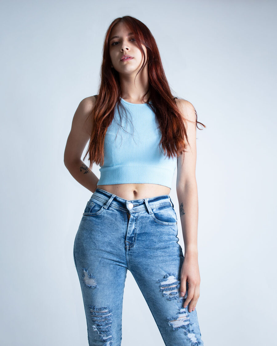 Jean Mujer Skinny Tiro Alto - Imagen 6