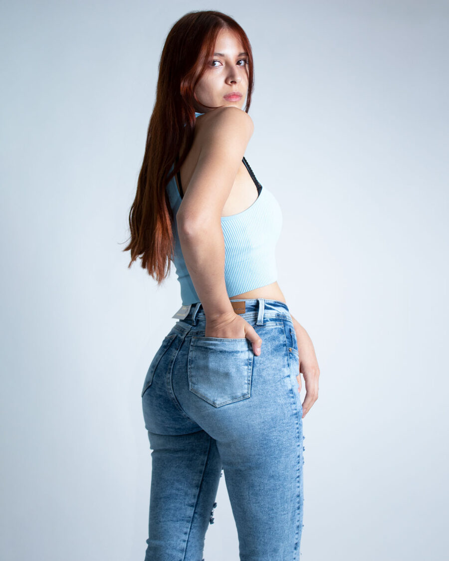 Jean Mujer Skinny Tiro Alto - Imagen 7