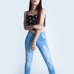 Jean Mujer Push-Up Pretina Ancha Destroyer - Imagen 3