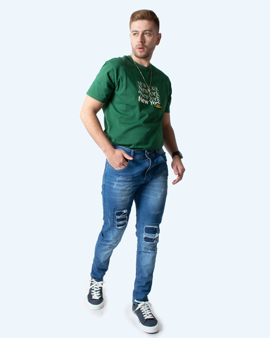 Jean Skinny con desgaste para Hombre - Imagen 3