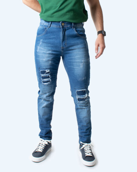 Jean Skinny con desgaste para Hombre