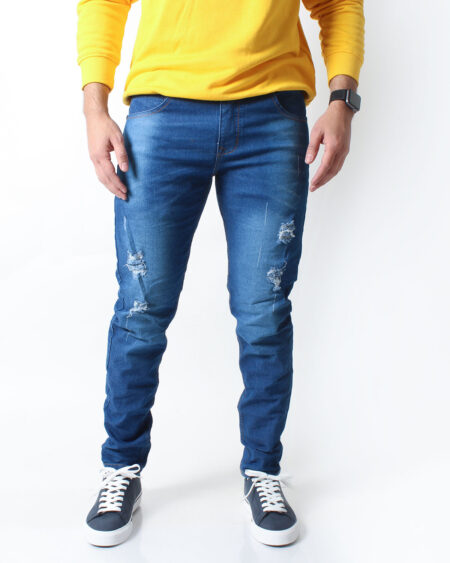 Jean Skinny Azul Marino Para Hombre