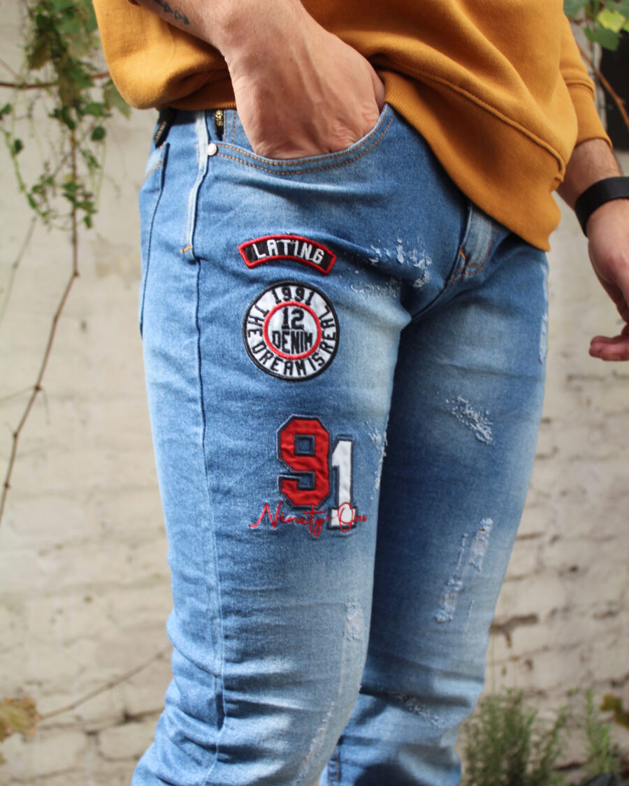Jean Skinny Parches para Hombre - Imagen 7