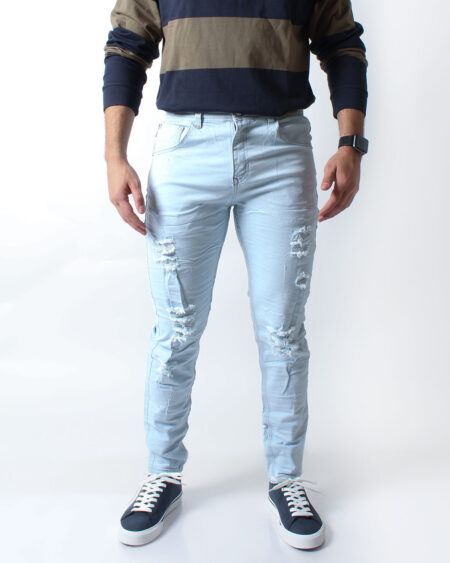 Jean Skinny Celeste Claro para Hombre