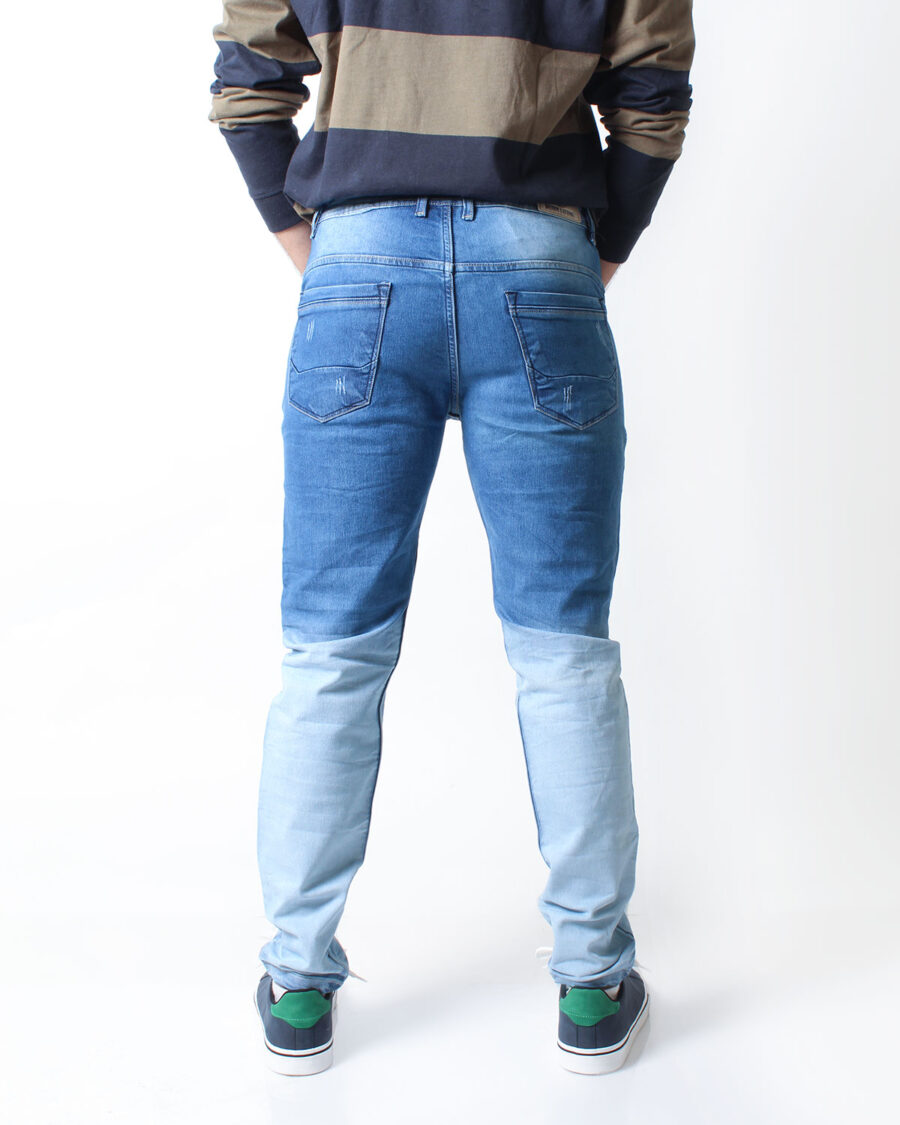 Jean Skinny Hombre azul difuminado - Imagen 5