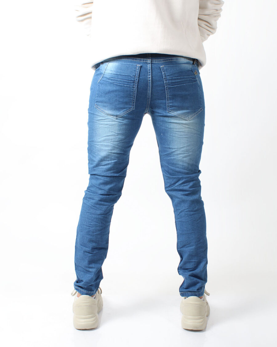 Jean Skinny Azul Claro Destroyer para Hombre - Imagen 5