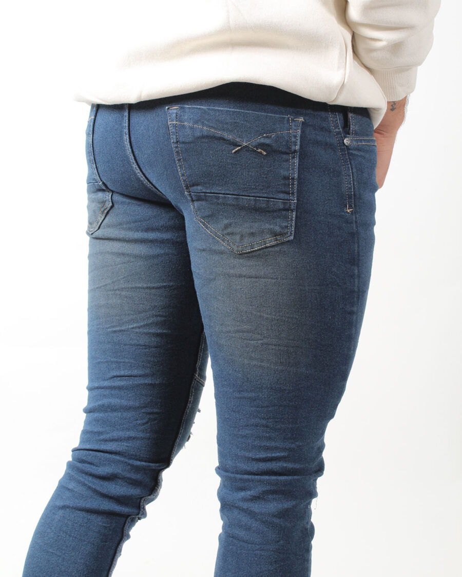 Jean Skinny Azul Petroleo para Hombre - Imagen 3