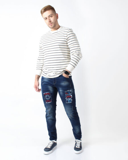 Jean Skinny con Parches para Hombre
