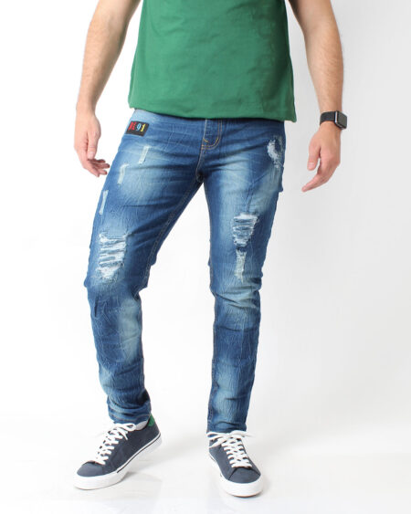 Jean Skinny Hombre con parches