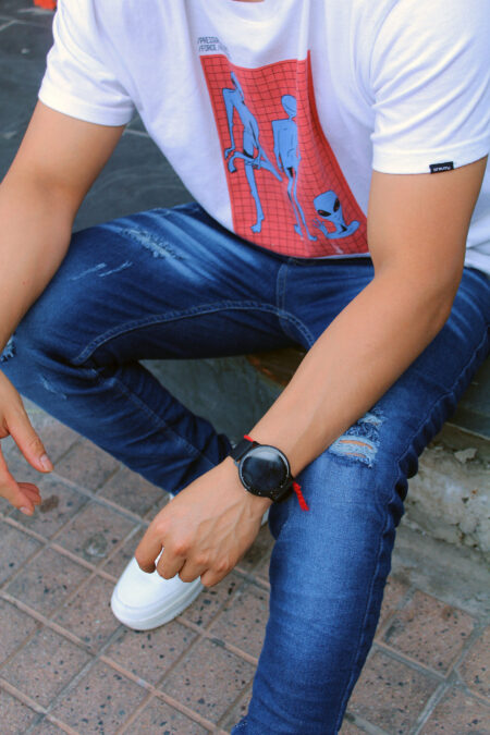 Jean Skinny Azul con Destroyer para Hombre