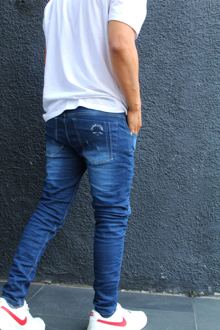 Jean Skinny Azul con Destroyer para Hombre - Imagen 3
