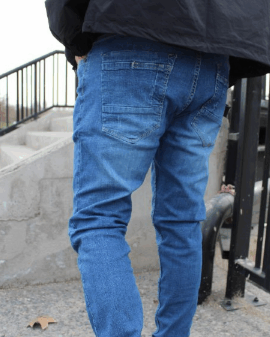 Jeans Hombre Skinny Color  Claro Flex - Imagen 4